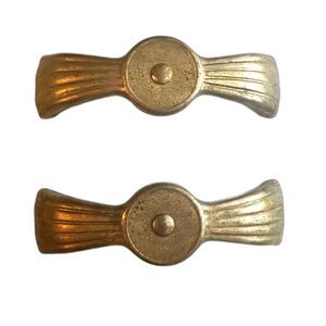Art Deco Bow Pull Duo - Set of 2 - 4.25" Center to Center - Vintage Hardware